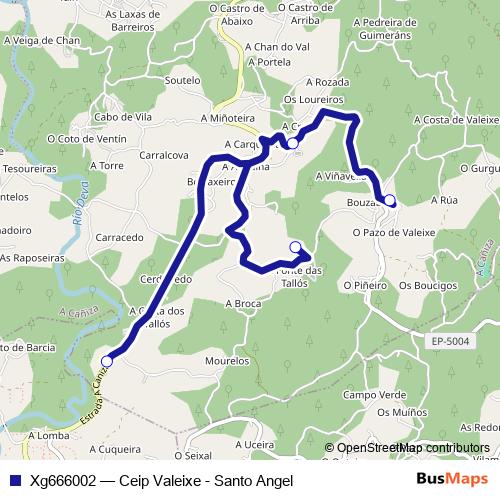 Xg666002 bus Line Map