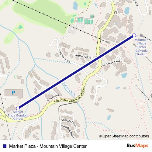 Market Plaza - Mountain Village Center cable-car Line Map