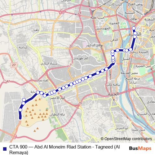 CTA 900 bus Line Map