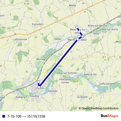 7-15-108 bus Line Map