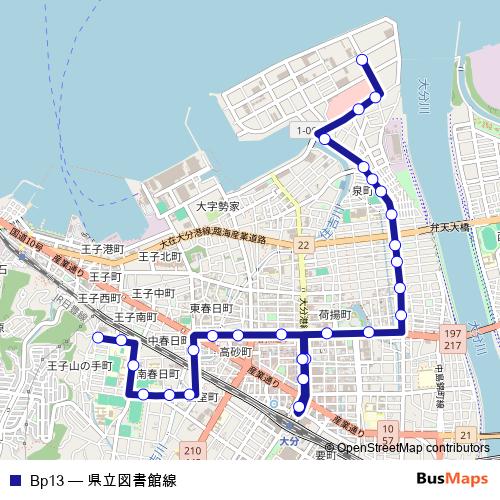 Bp13 bus Line Map