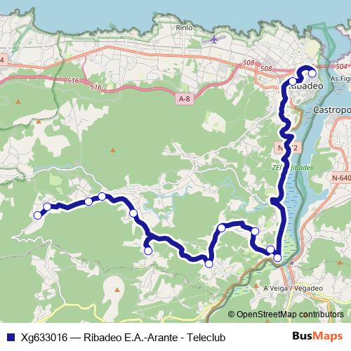 Xg633016 bus Line Map