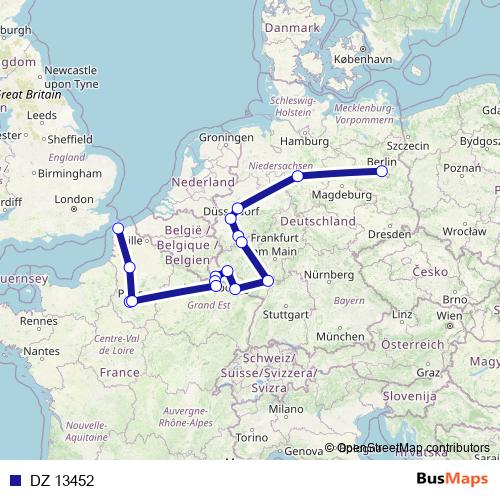 DZ 13452 rail Line Map