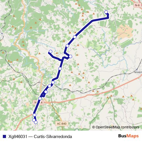 Xg846031 bus Line Map