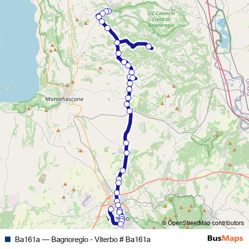 Ba161a bus Line Map