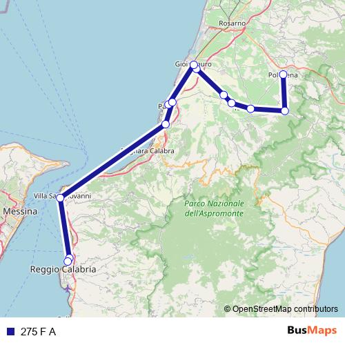 275 F A bus Line Map