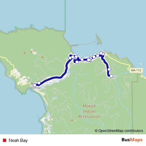 Neah Bay bus Line Map