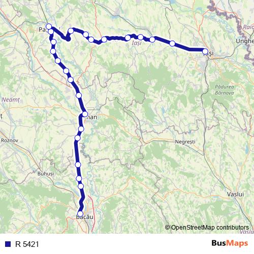 R 5421 rail Line Map