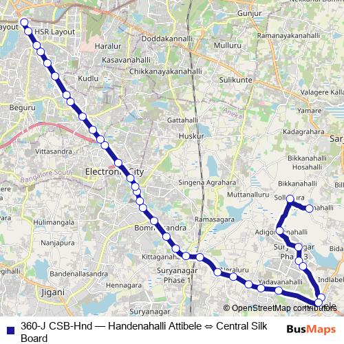 360-J CSB-Hnd bus Line Map