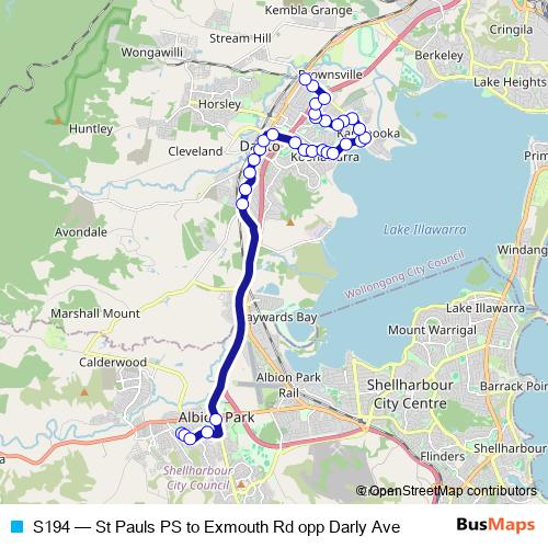 S194 bus Line Map