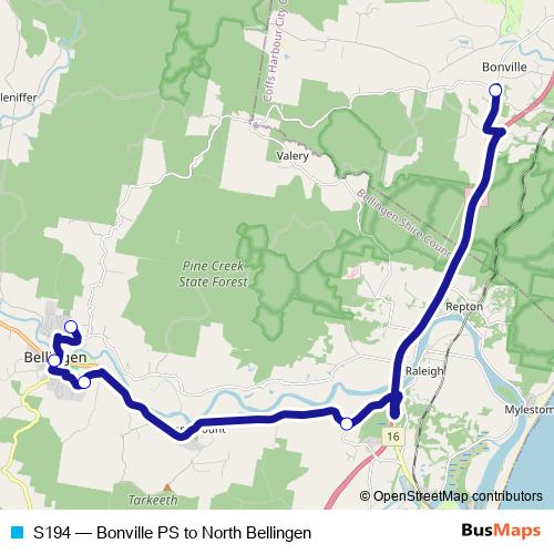 S194 bus Line Map