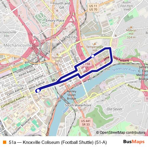 51a bus Line Map