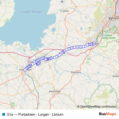 51a bus Line Map