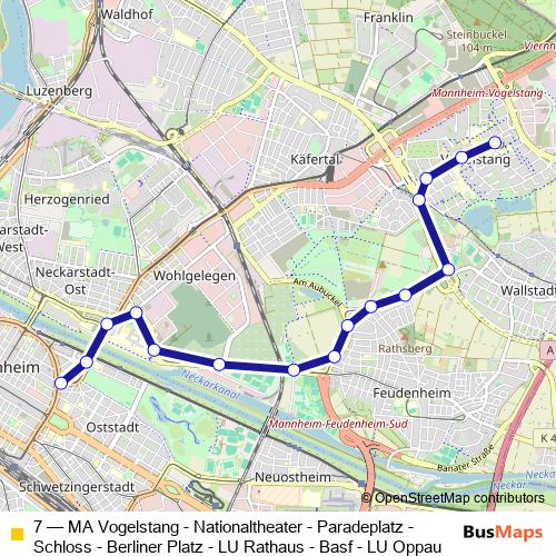 7 tram Line Map