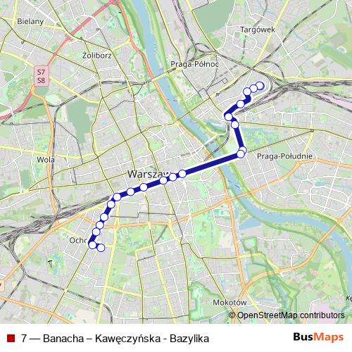 7 tram Line Map