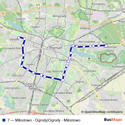7 tram Line Map