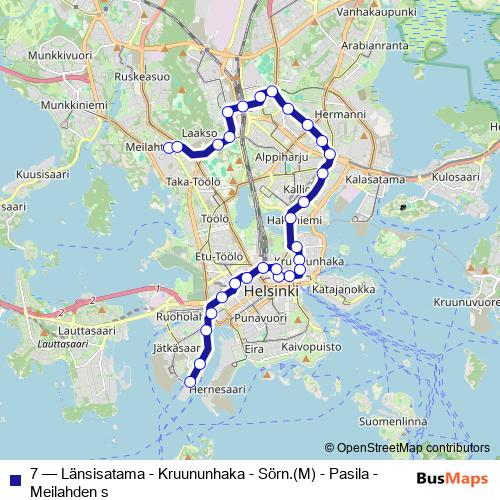7 tram Line Map