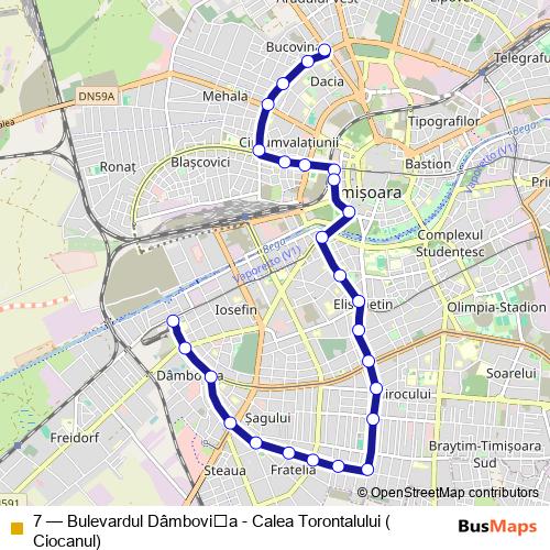 7 tram Line Map