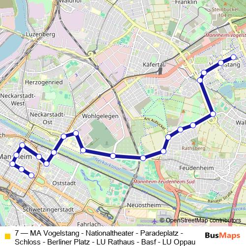 7 tram Line Map