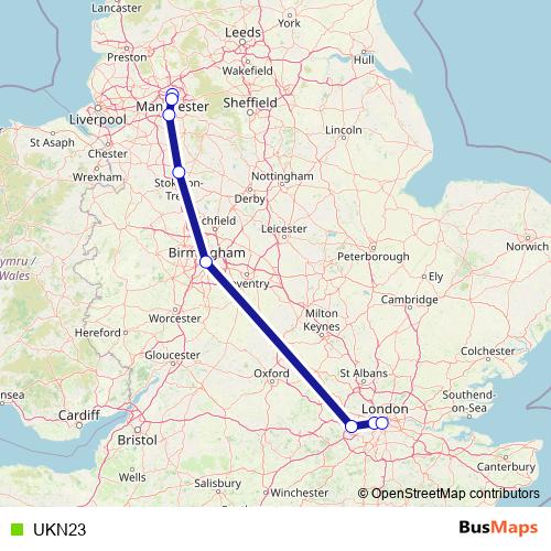 UKN23 bus Line Map