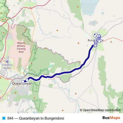 844 bus Line Map