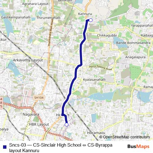Sncs-03 bus Line Map