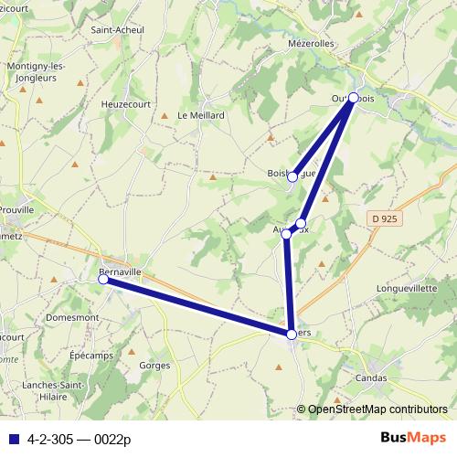 4-2-305 bus Line Map