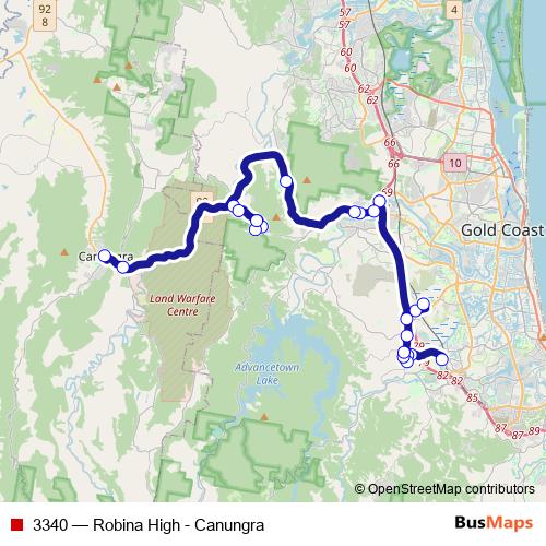 3340 bus Line Map