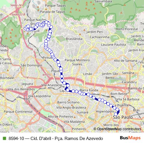 8594-10 bus Line Map