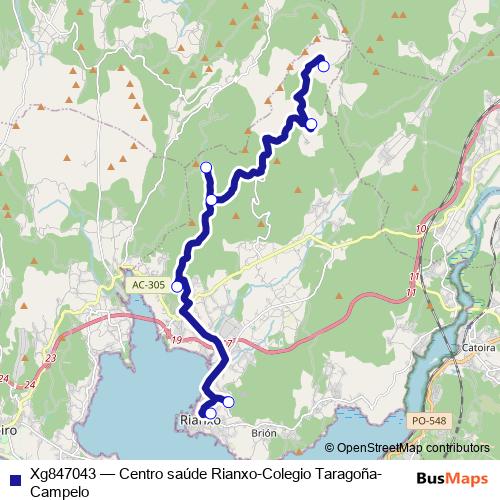 Xg847043 bus Line Map
