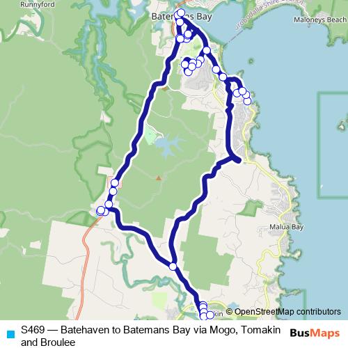 S469 bus Line Map