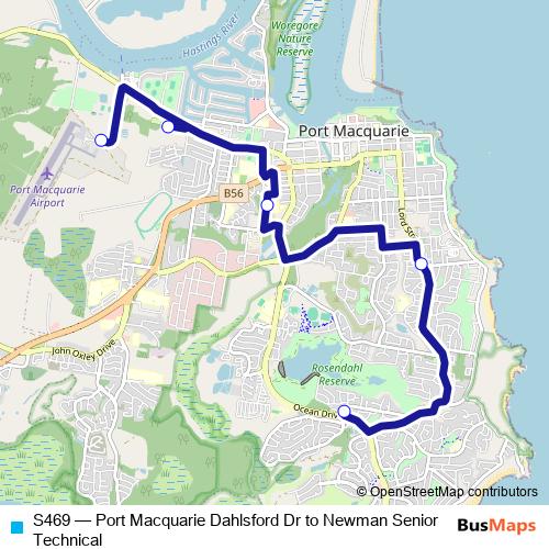 S469 bus Line Map