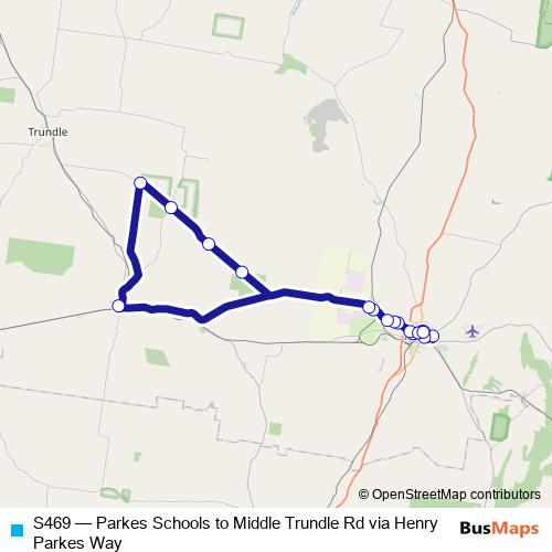 S469 bus Line Map