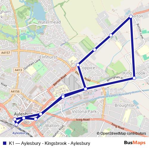 K1 bus Line Map