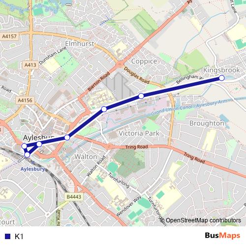K1 bus Line Map