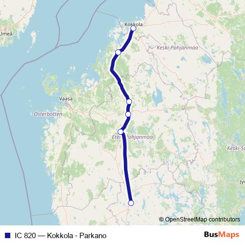 IC 820 rail Line Map