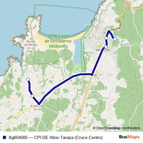 Xg654005 bus Line Map