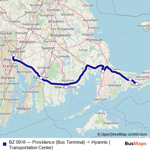 BZ 0918 bus Line Map
