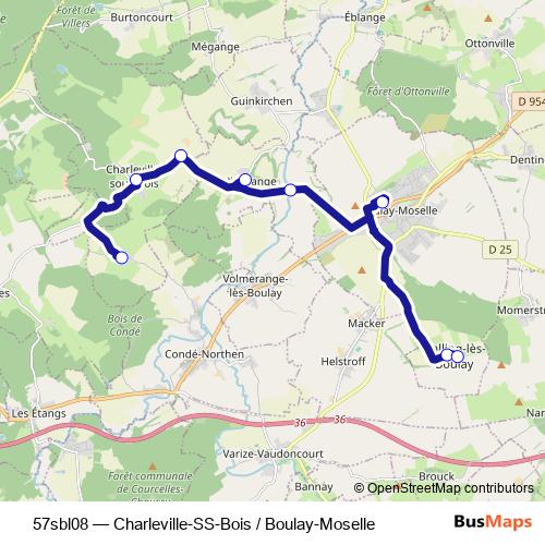 57sbl08 bus Line Map