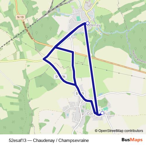 52esaf13 bus Line Map