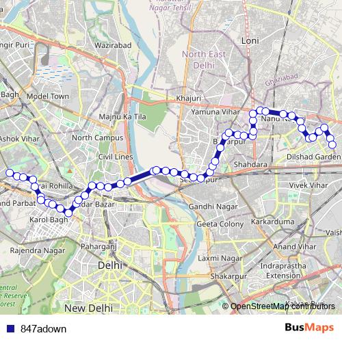847adown bus Line Map