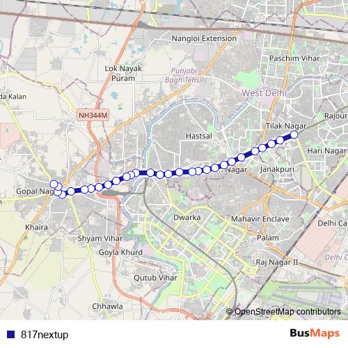 817nextup bus Line Map