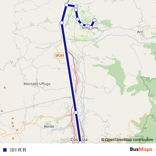 101 R R bus Line Map