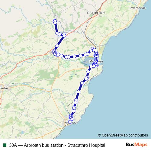 30A bus Line Map