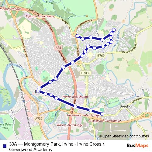 30A bus Line Map