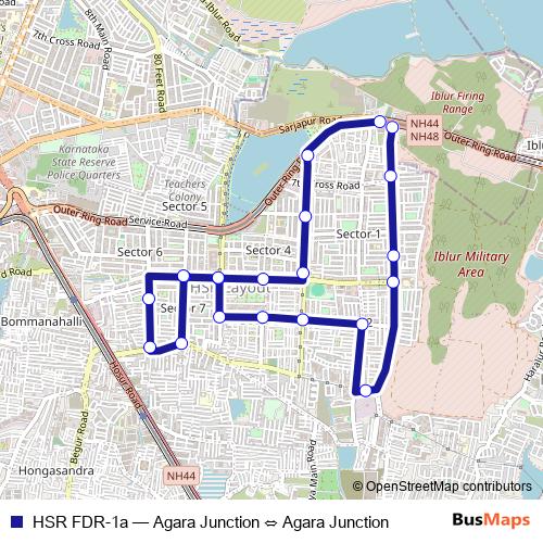 HSR FDR-1a bus Line Map
