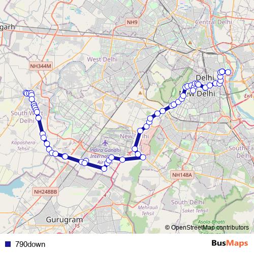 790down bus Line Map