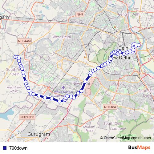 790down bus Line Map
