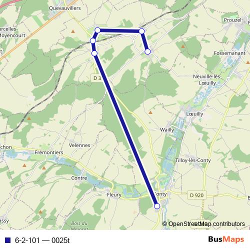 6-2-101 bus Line Map