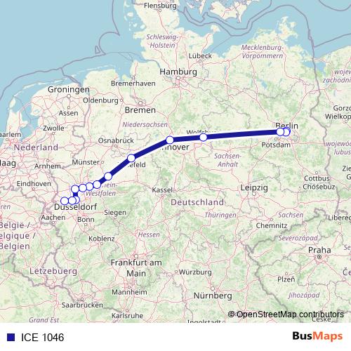 ICE 1046 rail Line Map